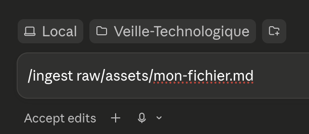 Ingestion d'un fichier local